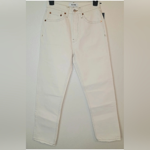 Levi's Redone White Vintage Women's Jeans High Rise Straight Leg Size 24 NWT - Picture 1 of 16